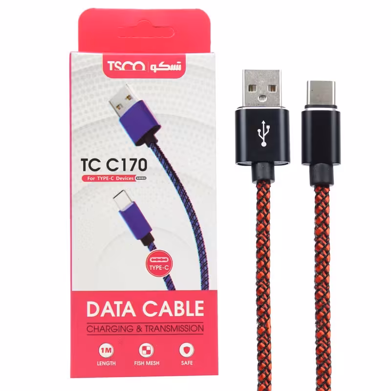 کابل شارژ  USB TypeC تسکو مدل TC A170 C170 -  کابل مدل tc170
