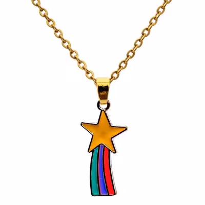 گردنبند دخترانه استیل طرح ستاره دنباله دار کد 038