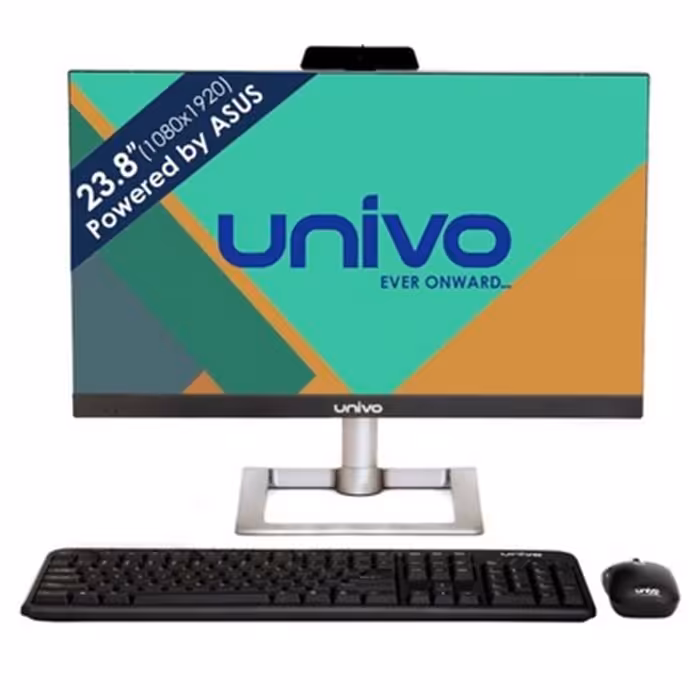کامپیوتر All In One یونیوو 23.8 اینچی مدل UA240 پردازنده Core i3 7100 رم 4GB حافظه 256 SSD گرافیک Intel پایه ثابت