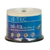 دی وی دی خام ای ‌تک پرینتیبل بسته 50 عددی