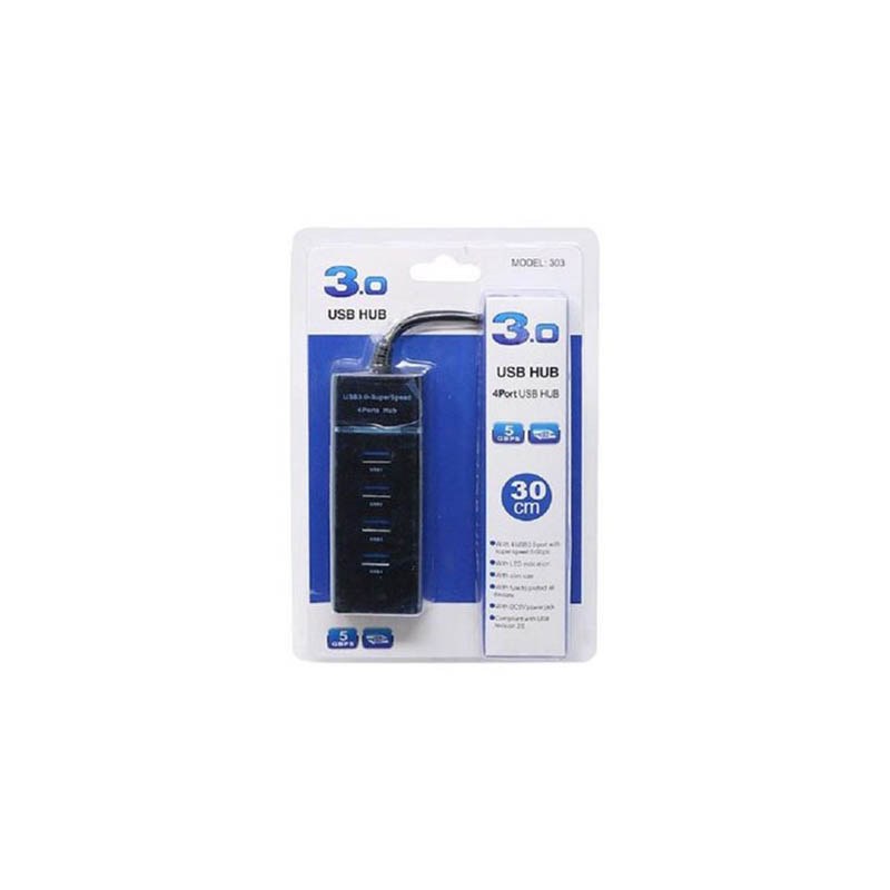هاب 4 پورت USB 30 مدل 1040 طول 30 سانتی متر
