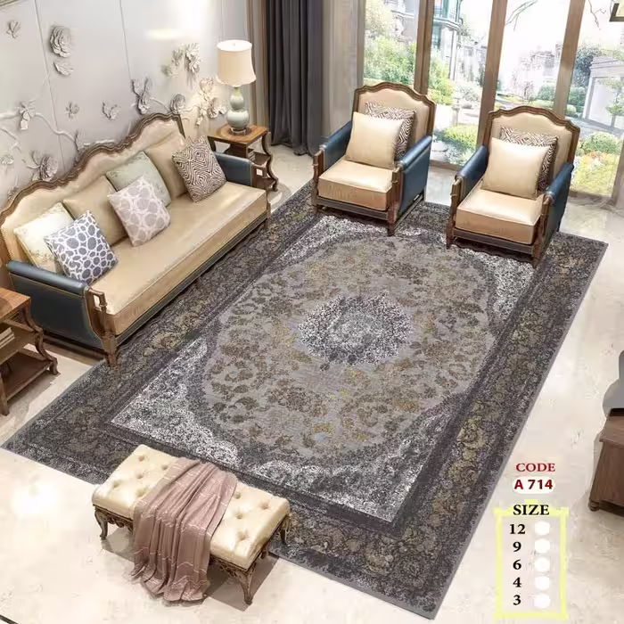 روفرشی کشدار مخمل شانل 12 متری کد 714