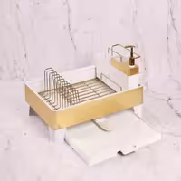 جا ظرفی سفید طلایی هارمونی (ارسال رایگان)