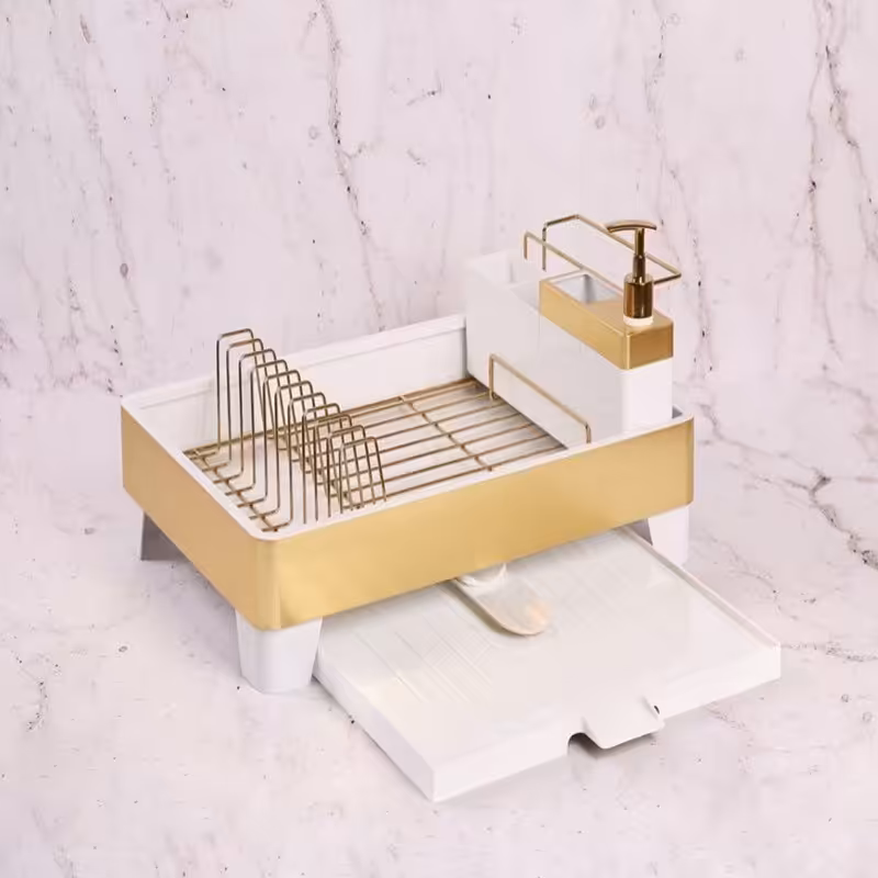 جا ظرفی سفید طلایی هارمونی (ارسال رایگان)