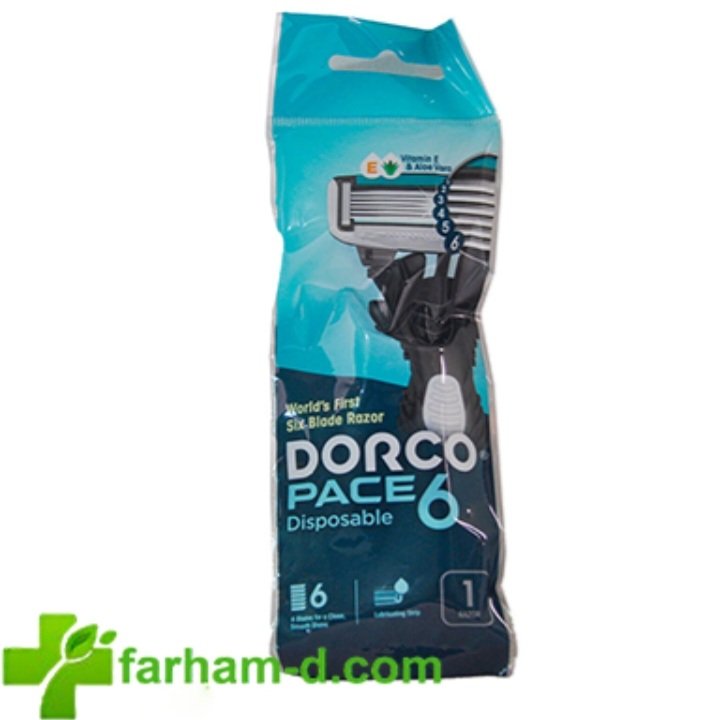 خودتراش مردانه دورکو 6تیغdorco(ژیلت 6 تیغ دورکو)بسته تکی از داروخانه فرهام