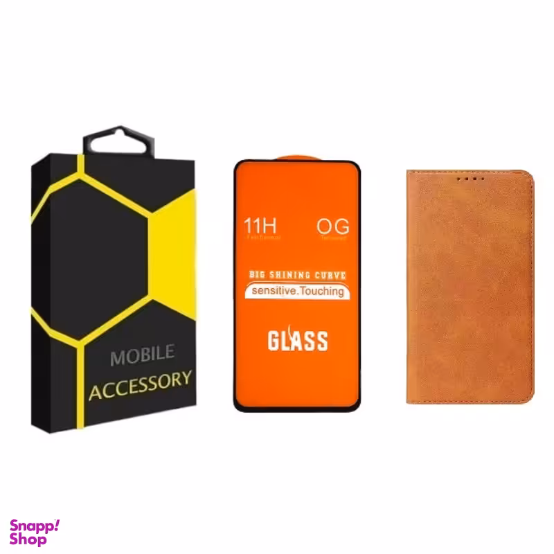 کیف موبایل مدل کلاسوری مناسب شیائومی Poco X4 Pro 5G به همراه محافظ صفحه نمایش