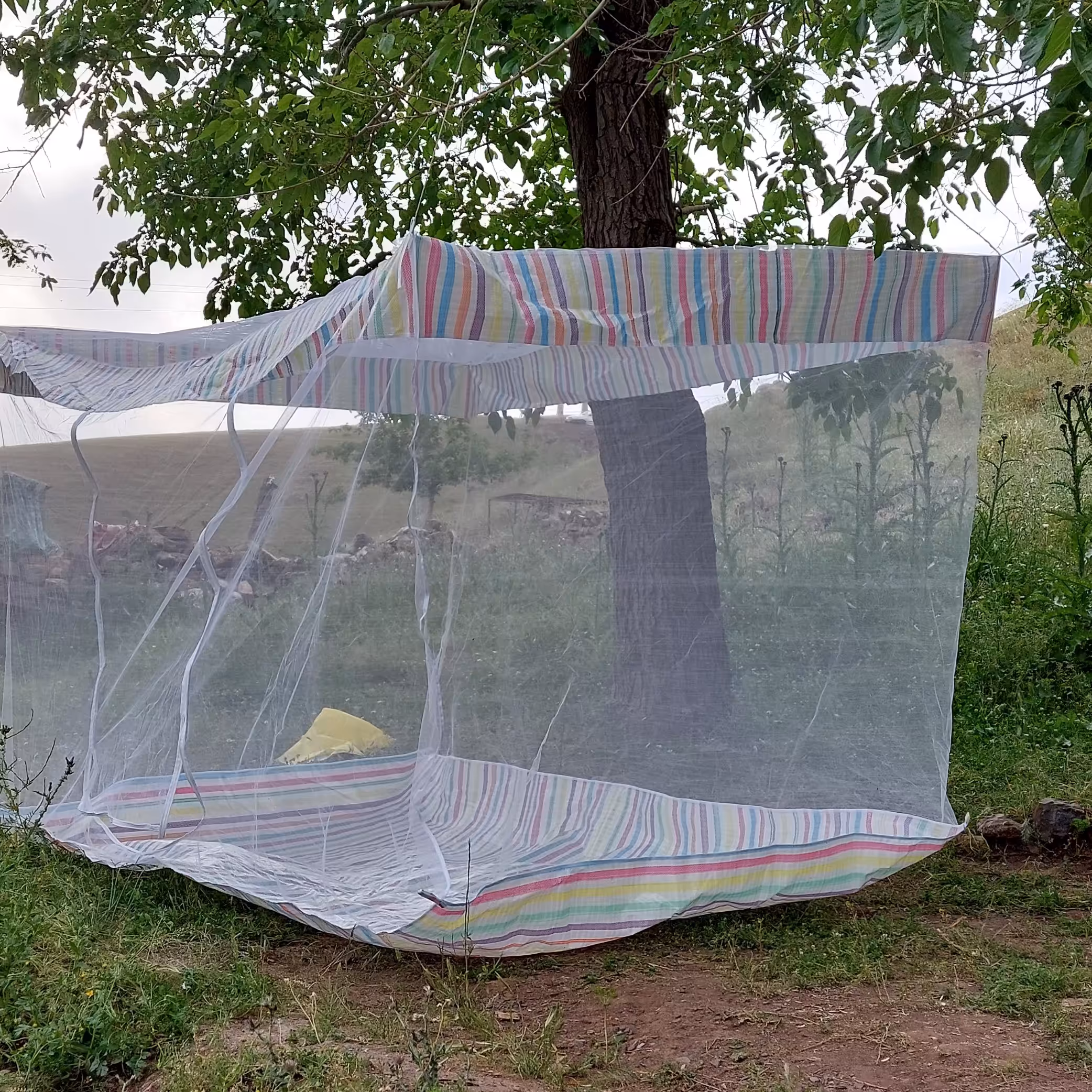 پشه بند سنتی خانوادگی  کف پارچه ای