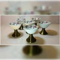 بستنی و انار خوری کاملیا با پایه آنتیک با قاشقک 