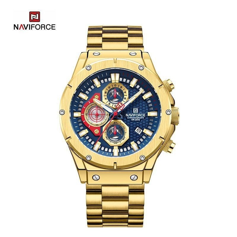 ساعت مردانه naviforce مدل 8026 سه موتور فعال تقویم دار شب نما ضد اب موتور ژاپن 1995000تومان فروش به صورت تک و عمده