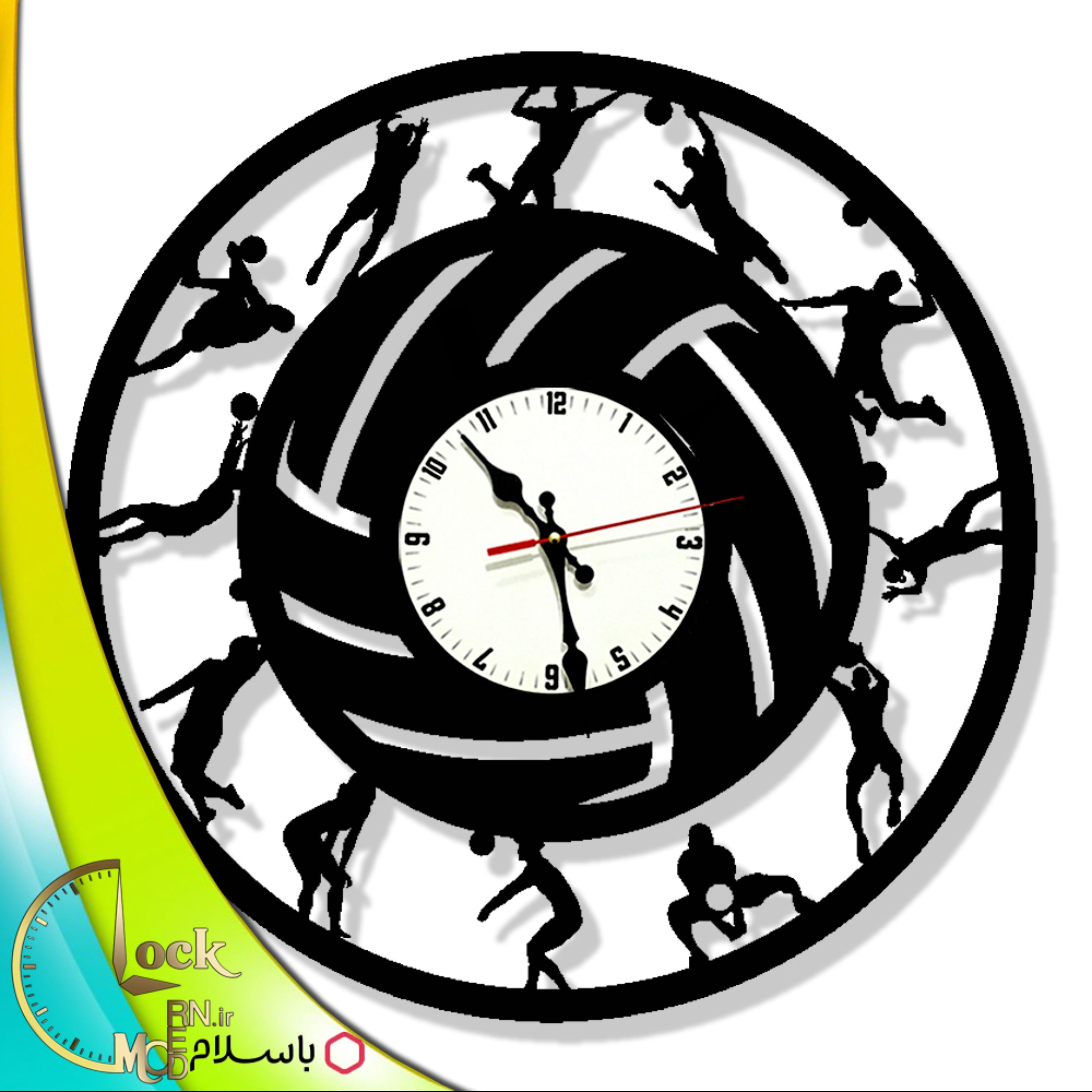 ساعت دیواری طرح والیبال کد 689 (پس کرایه)