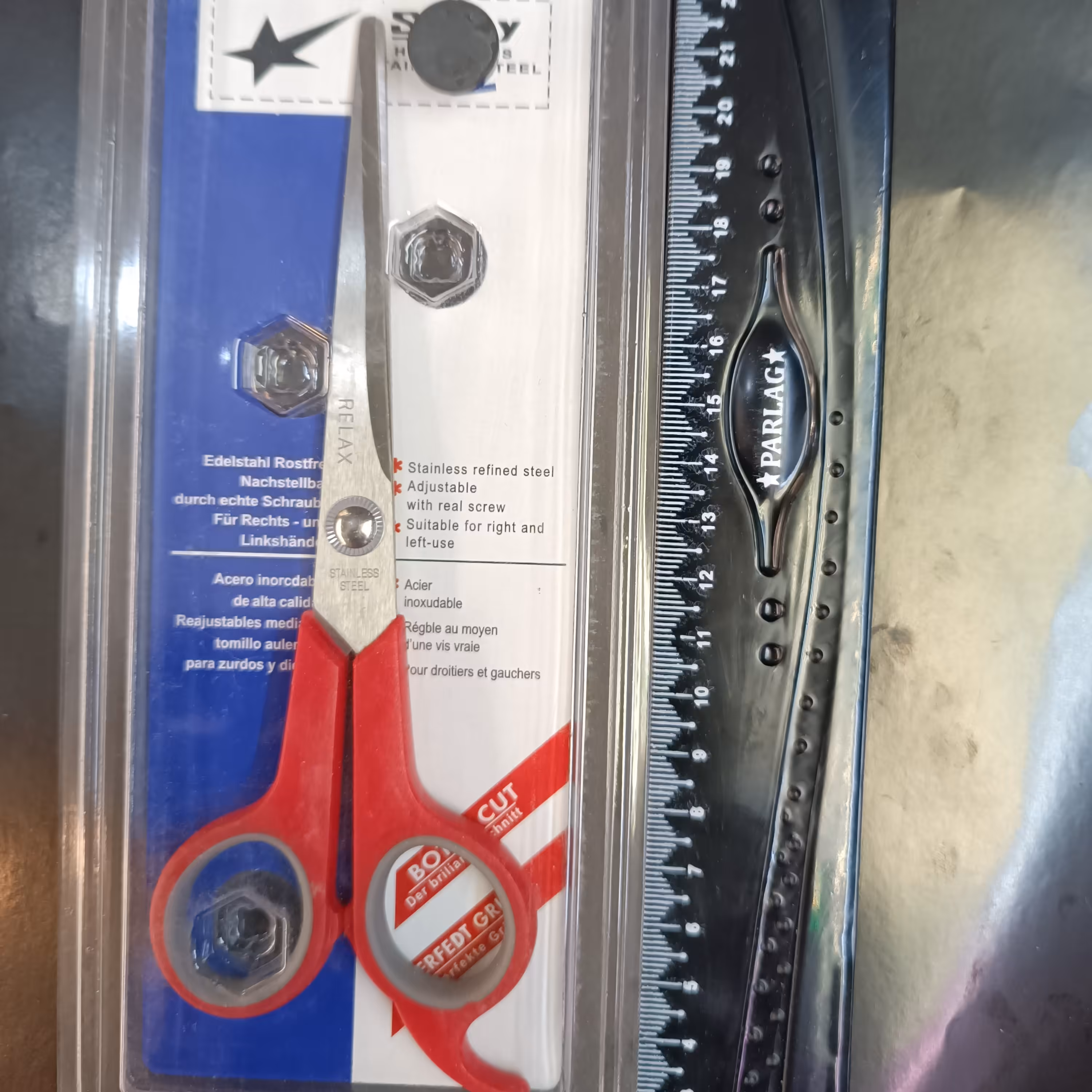 قیچی ریلکس مناسب خیاطی و پارچه و کاغذ درجه یک