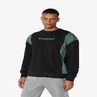 سویشرت ورزشی مشکی مردانه سیاه HMLCOLTON SWEATSHIRT 921668 2001 اورجینال hummel