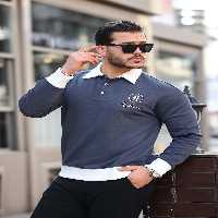 سویشرت خاکستری مردانه دوزی شده با دکمه چوگان یاکا دودی Valiberta