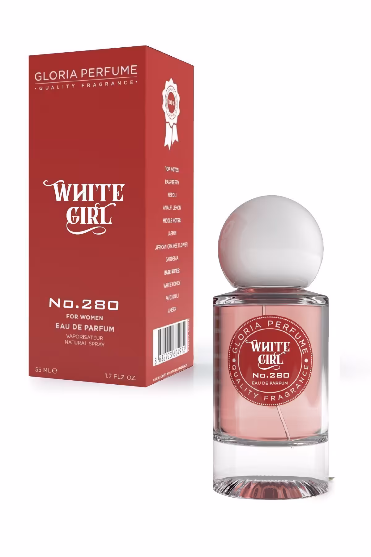 عطر زنانه دختر سفید 55 میل Gloria Perfume