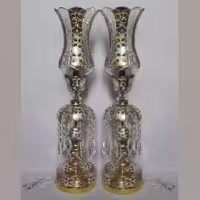 لاله شمعدان طرح چک.گل برجسته تراش سنگین