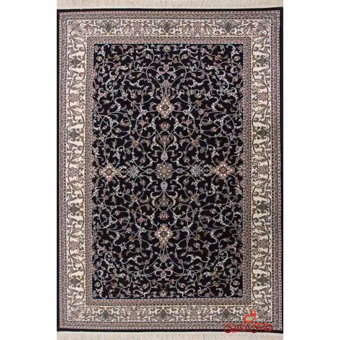 فرش ماشینی ساوین طرح 4503 سرمه ای