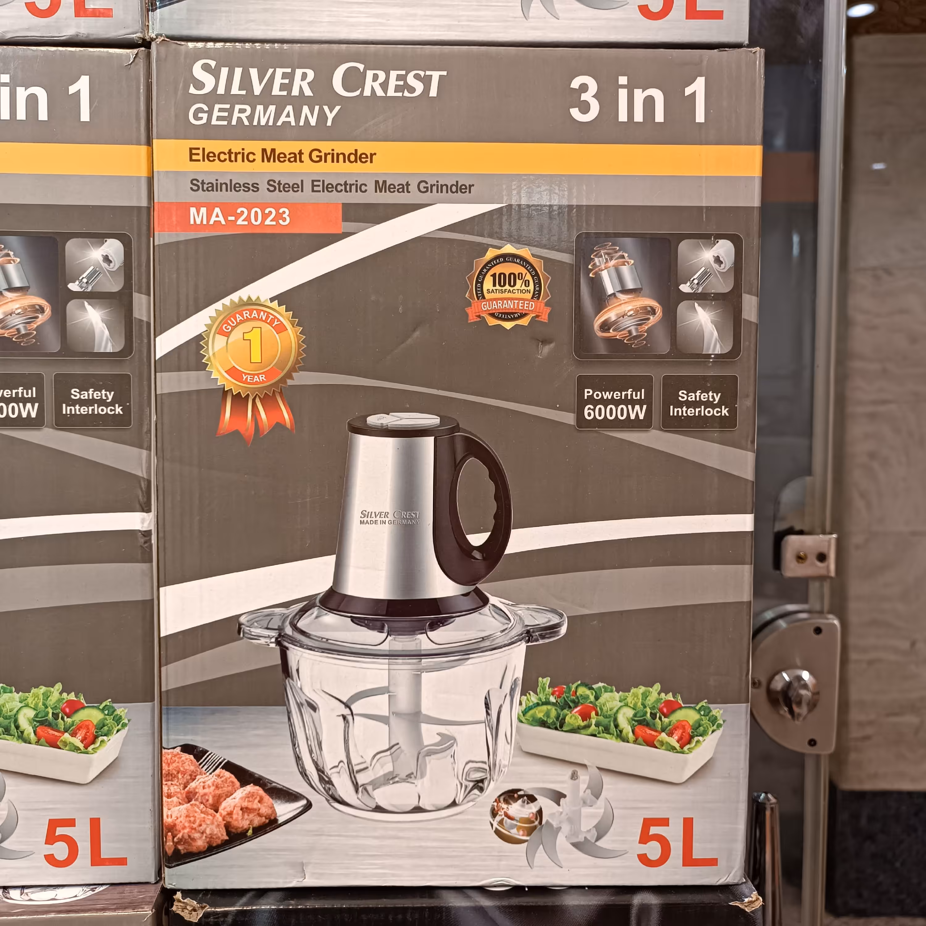 خردکن غذاساز سیلورکرست 5 لیتری مدل MA2023 دارای 6 تیغ موتور حک شده