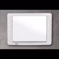 آیینه حباب سایز 45در32 مدل نسترن رنگ تمام سفید