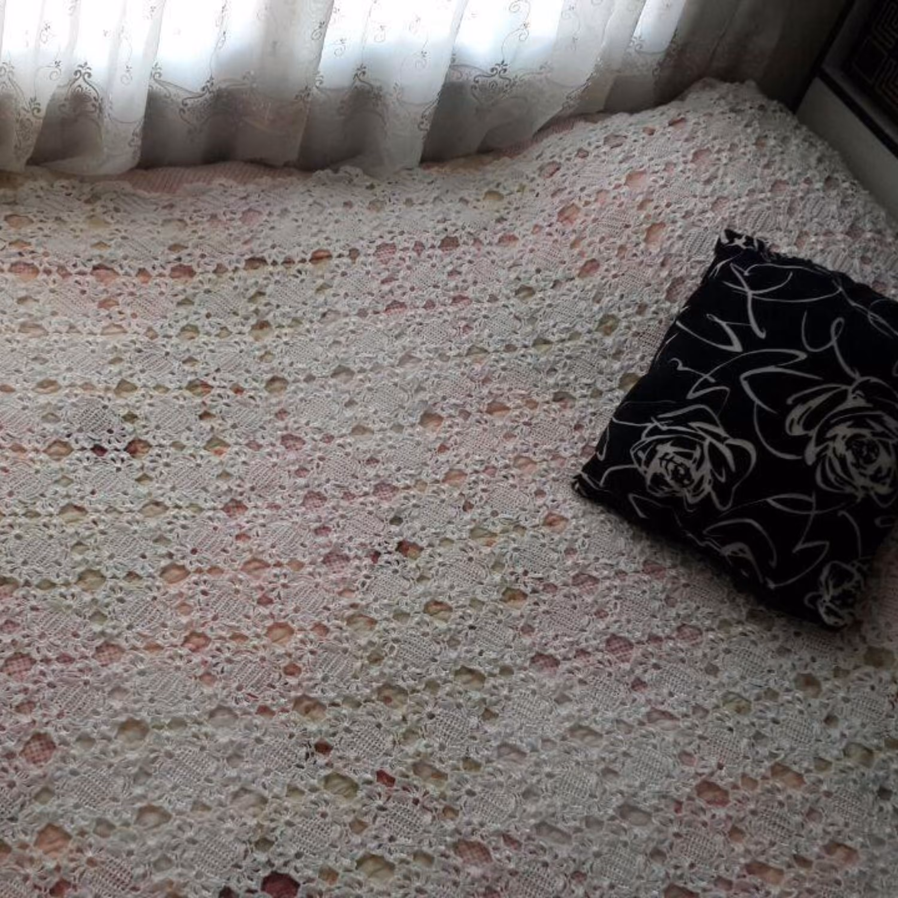 روتختی دو نفره دستباف نخ ابریشمی