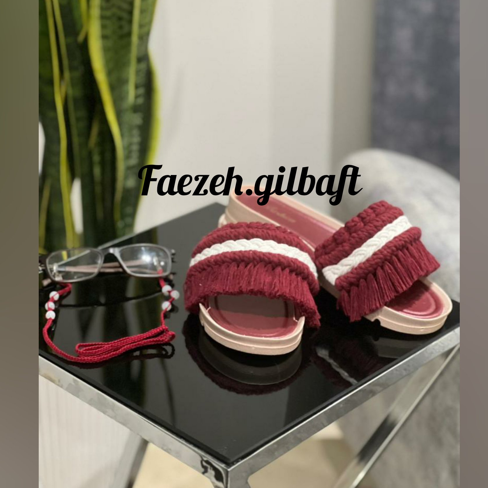 صندل طبی مکرومه شده  قابل اجرا در رنگ‌و سایز مختلف 