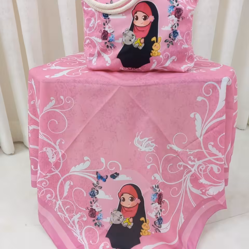 ست کیف و روسری دخترانه طرح حجاب هدیه روز دختر