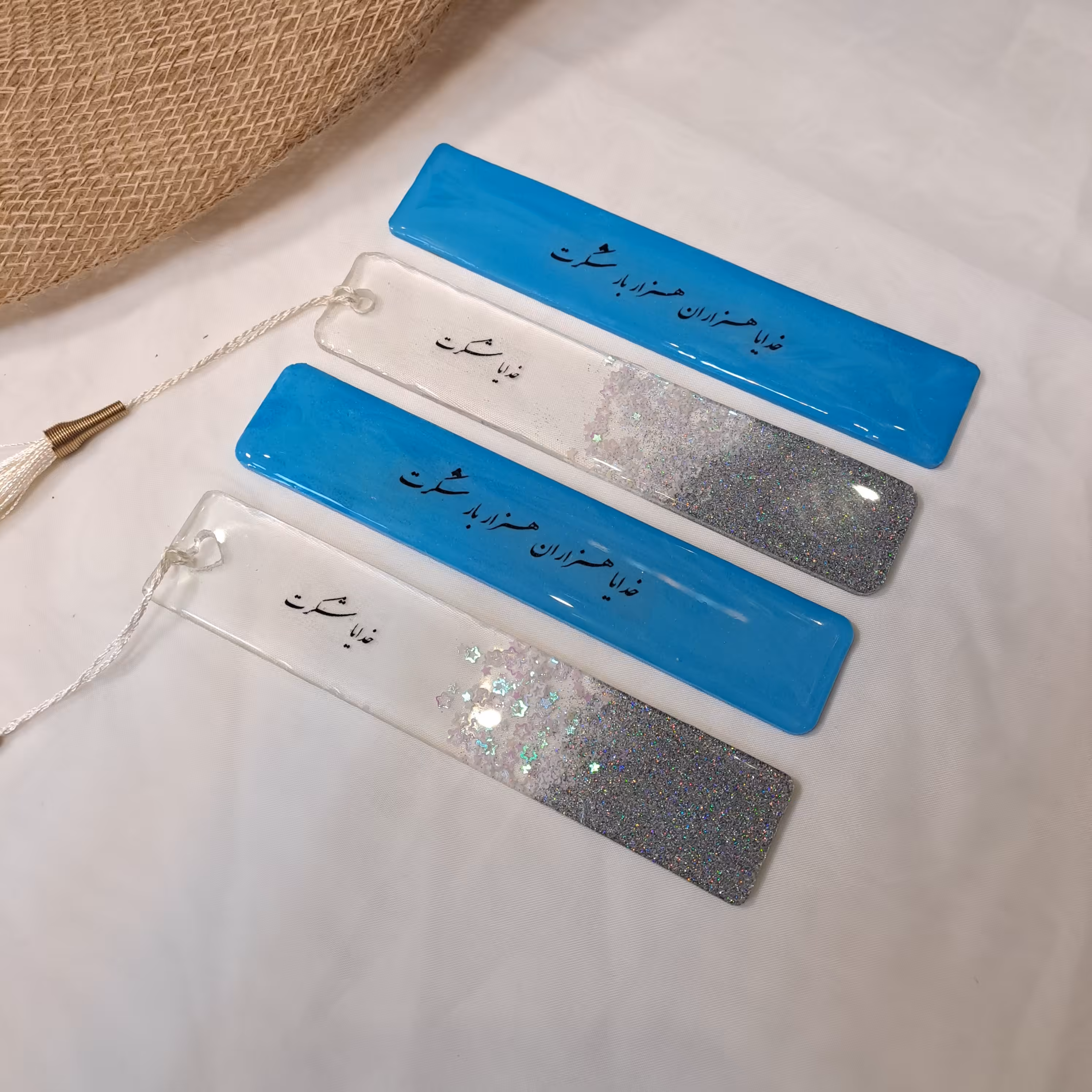 نشانگر کتاب تمام رزینی بوکمارک تمام رزینی طرح خدایا شکرت