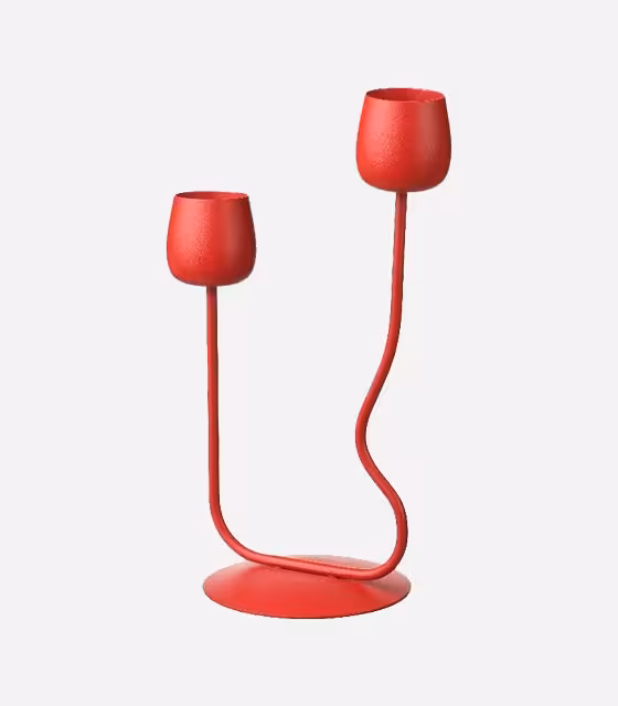 شمعدان ایکیا مدل IKEA SILVERPÄRON رنگ قرمز