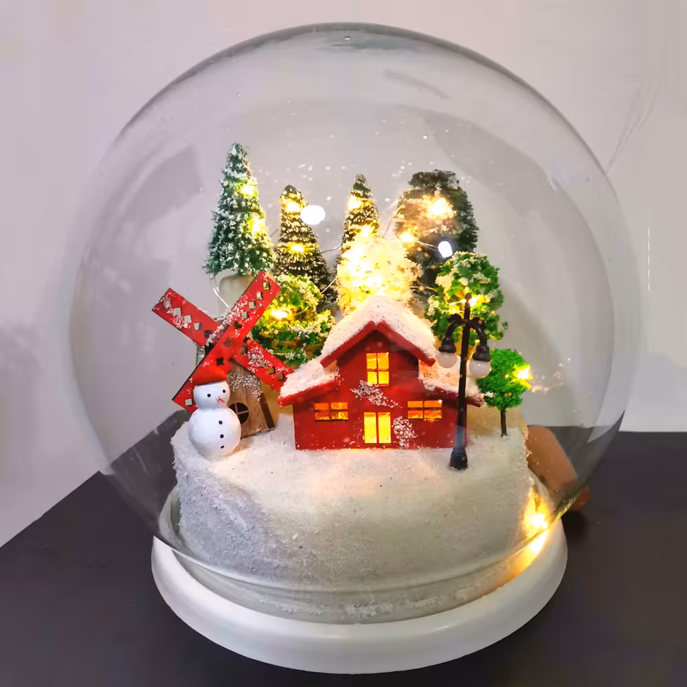 چراغ خواب کلبه برفی تزیینی و دکوری با نور آرامش‌بخش - فروشگاه اینترنتی گشنیز