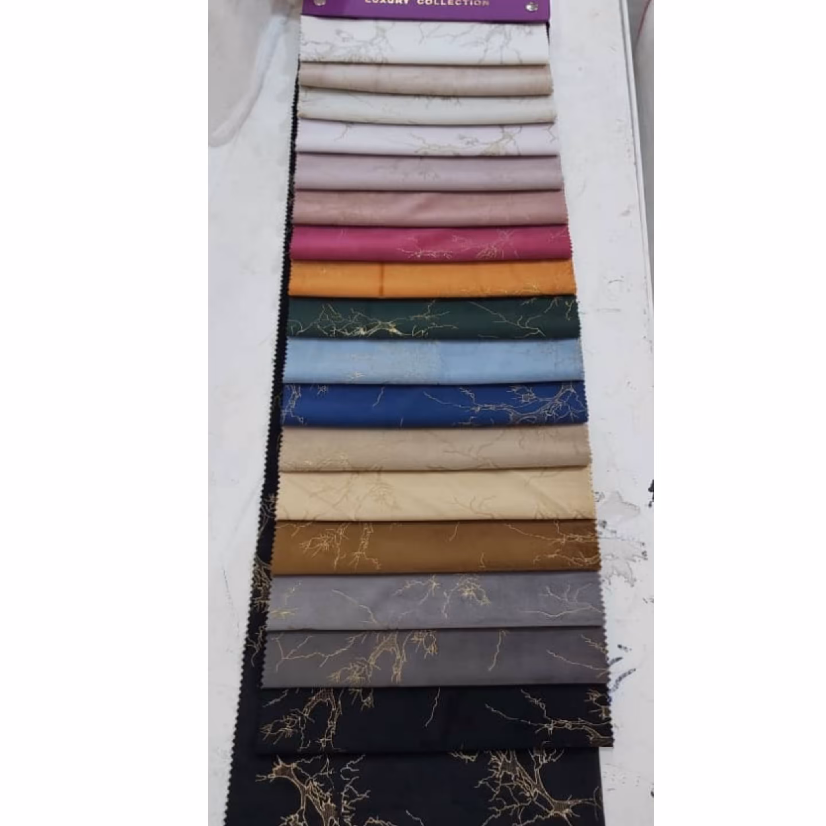  پرده مخمل طلاکوب طرح رعد و برق هر قواره دستک والان پرده