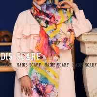 شال نخ لمه طرح گل گلی