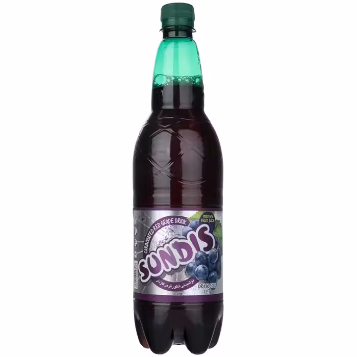 نوشیدنی انگور قرمز گازدار ساندیس - 1 لیتر