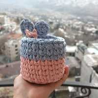 جامدادی رومیزی تریکوبافی