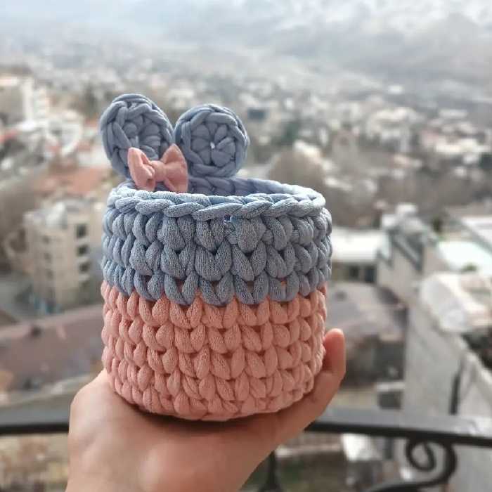 جامدادی رومیزی تریکوبافی