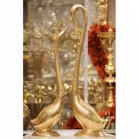 مجسمه قو برنجی هندی 60 سانتی جفتی