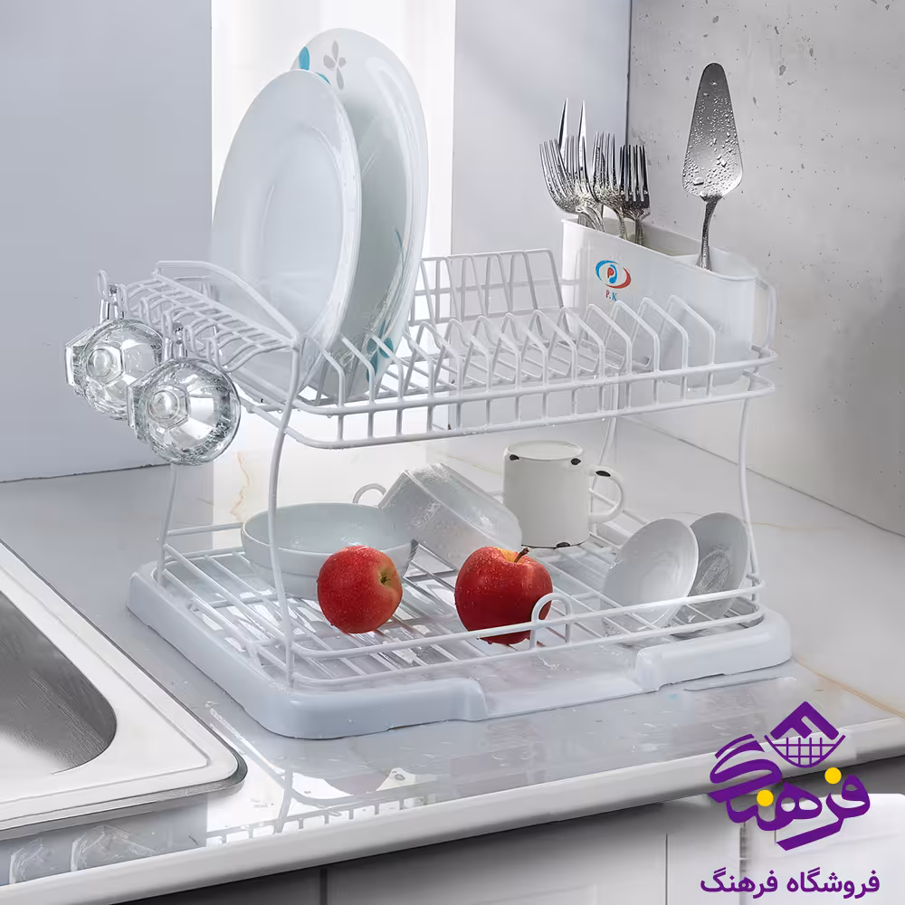 جاظرفی پیشتاز  کاوه غزال روکش بزرگ 2 طبقه رنگ سفيد