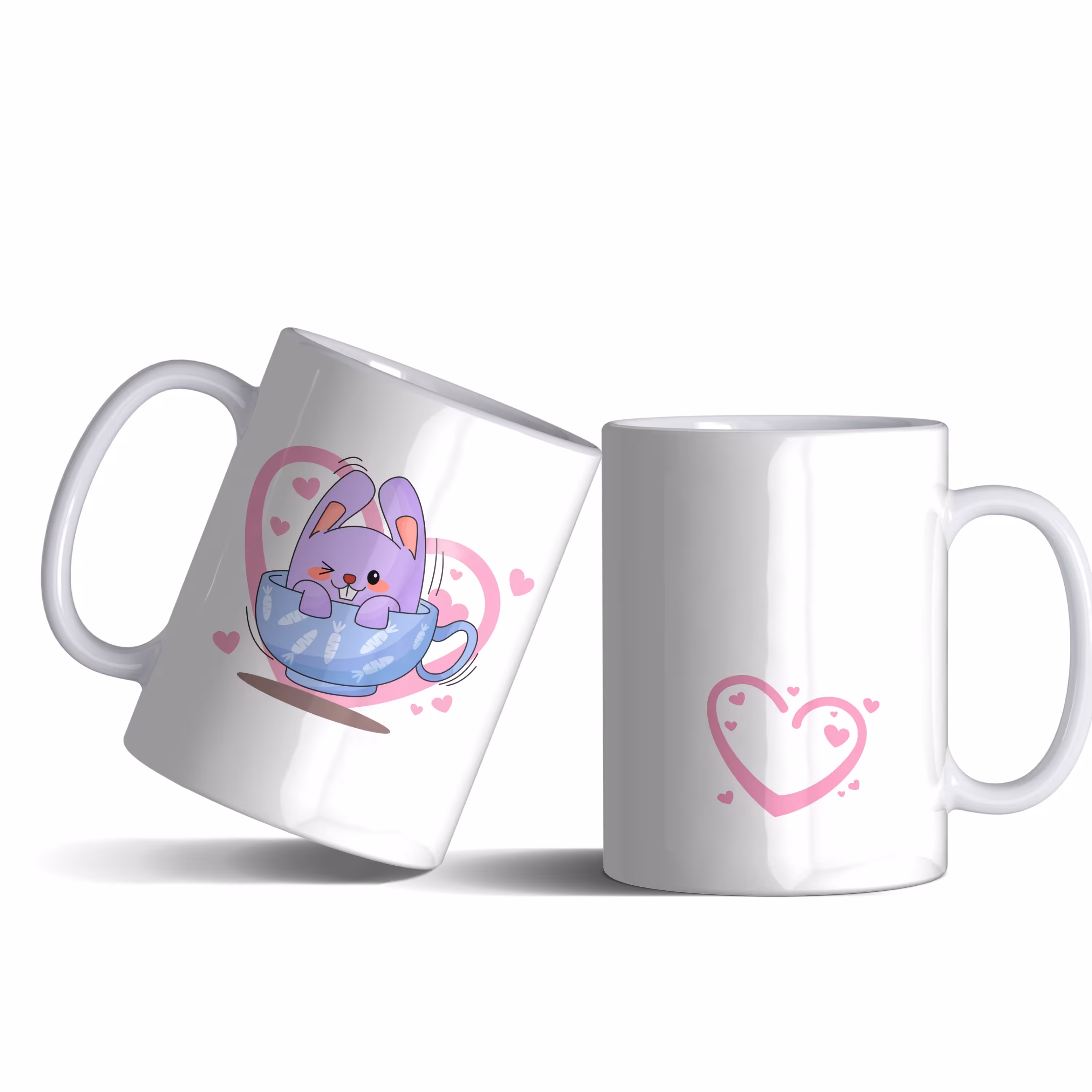 لیوان (ماگ) عاشقانه با طرح خرگوش