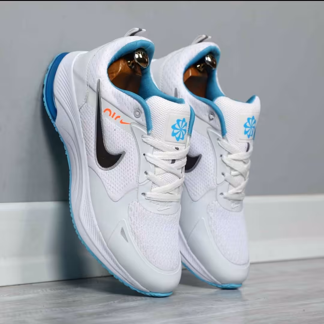 کتونی مردانه نایک ایر مکس  سفید آبی باتیس بوتیک