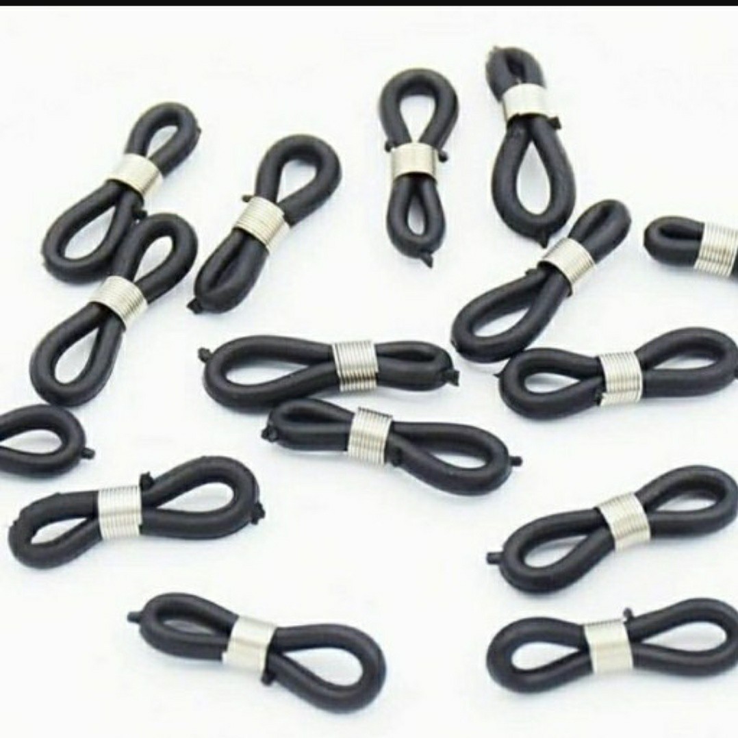 گیره بند عینک مشکی نقره ای 
