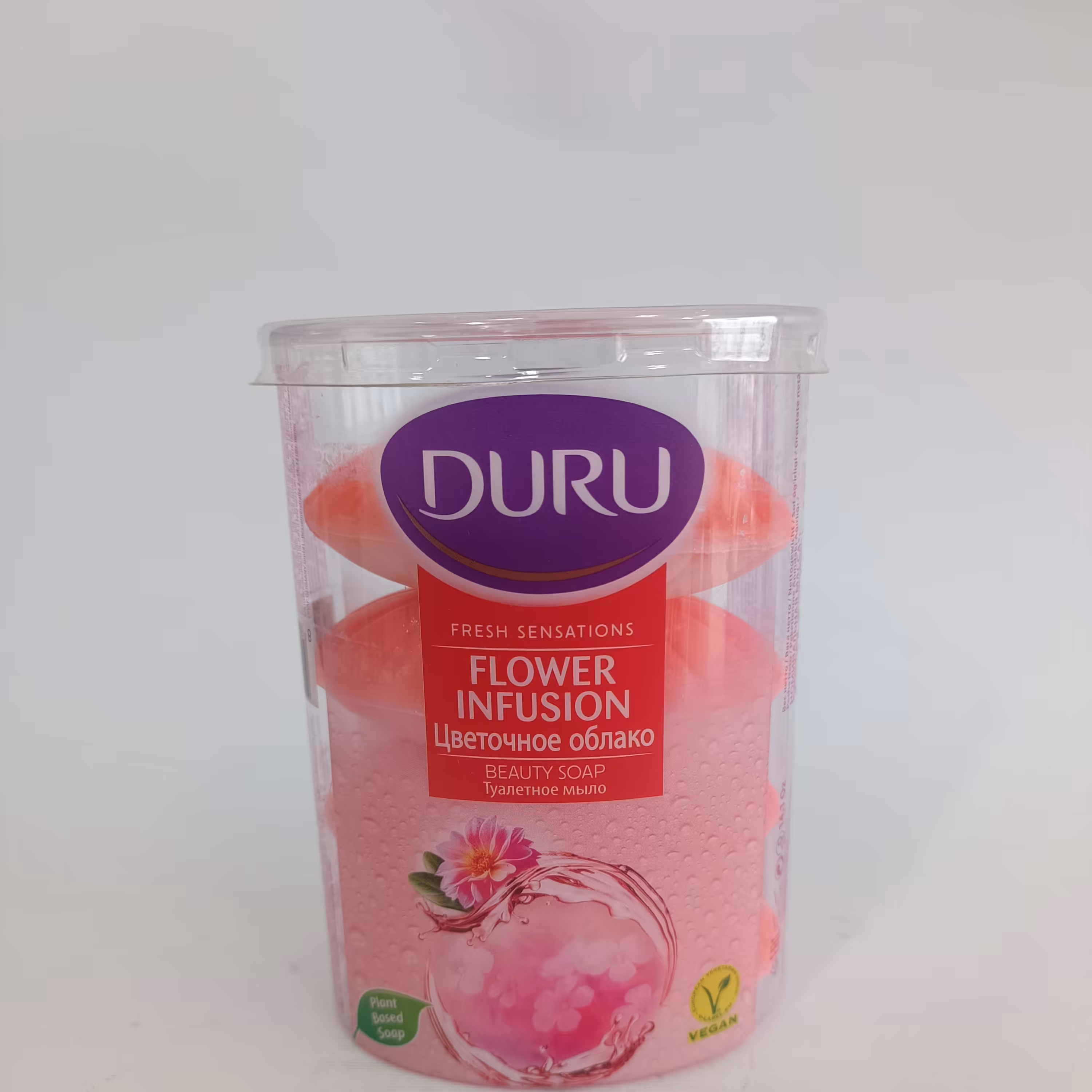 صابون گیاهی دورو سری Fresh Sensation مدل Flower Infusion بسته 4 عددی