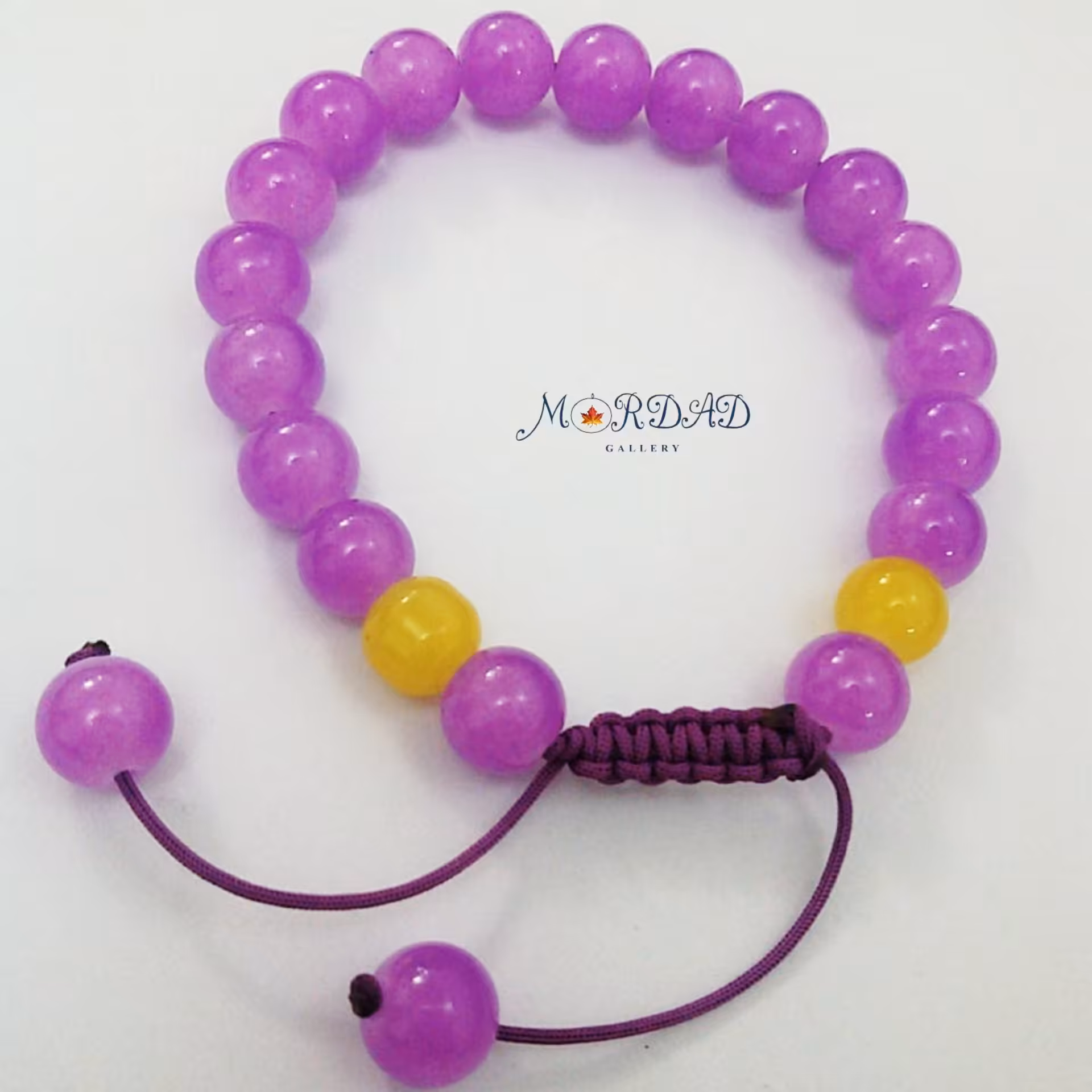 دستبند ترکیب زرد و بنفش