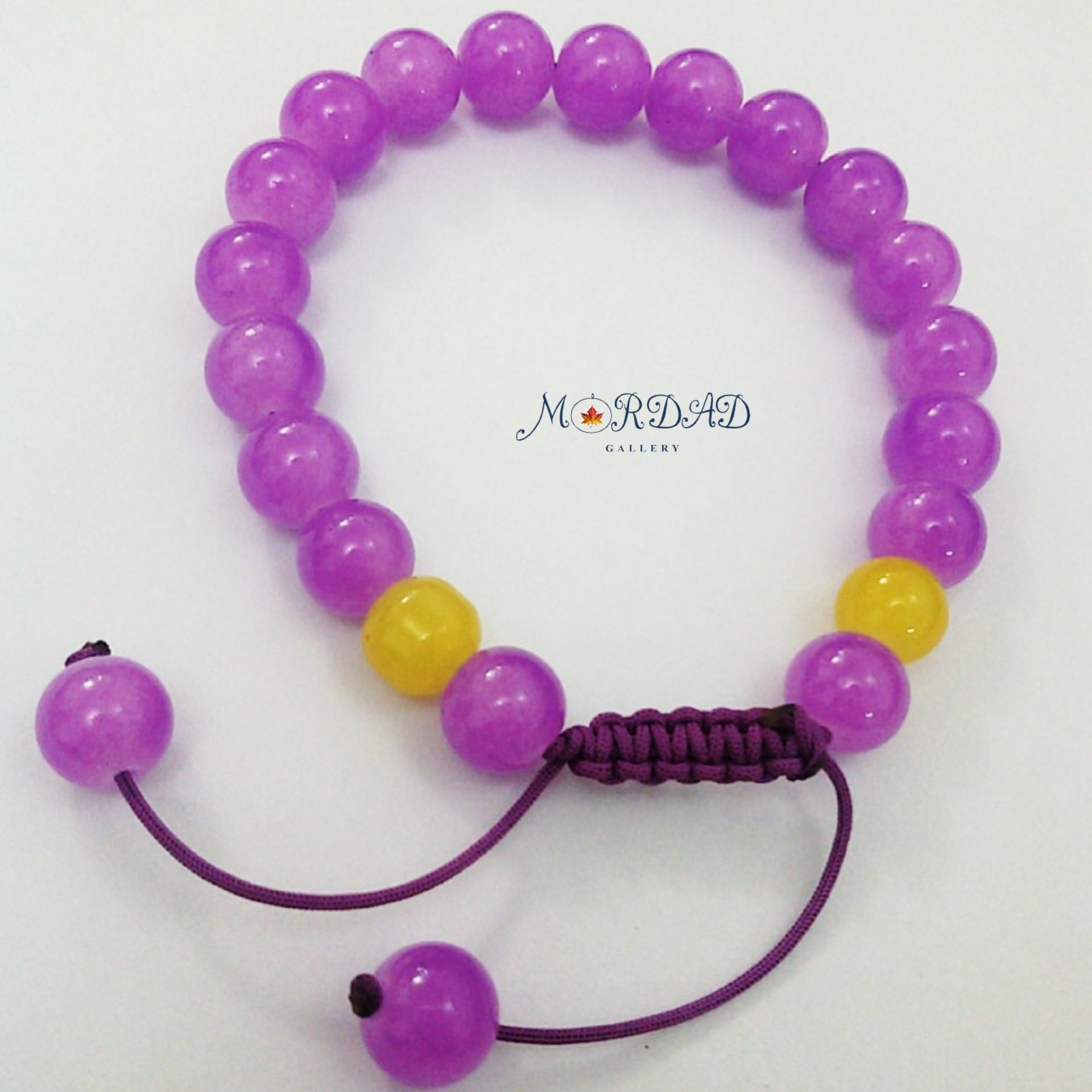 دستبند ترکیب زرد و بنفش