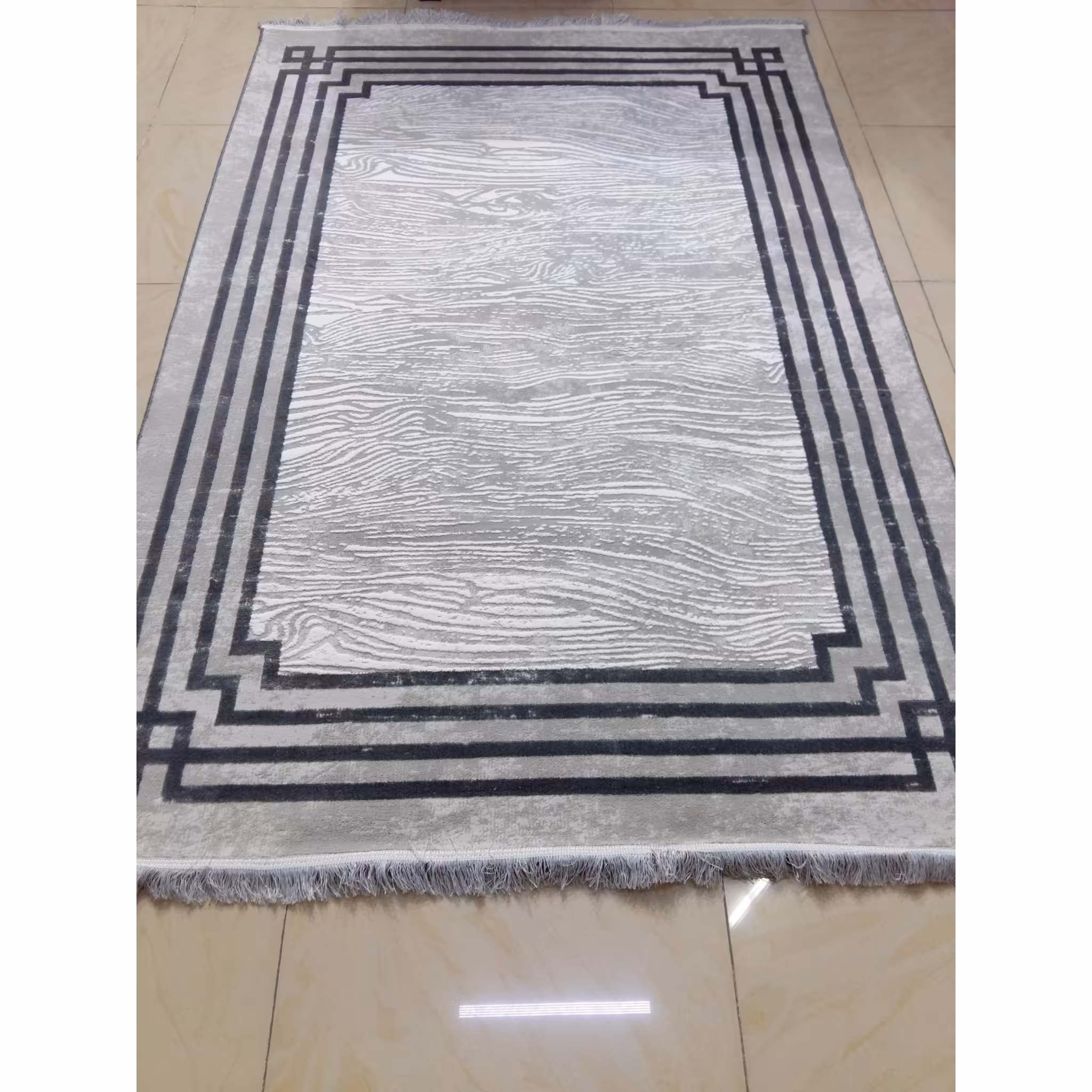 فرش وینتیج  طوسی 6 متری 400 شانه