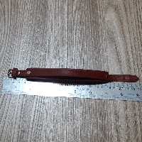 دستبندچرم طبیعی مناسب برای پلاک طلا دولا قهوه ای روشن23سانتیمتری