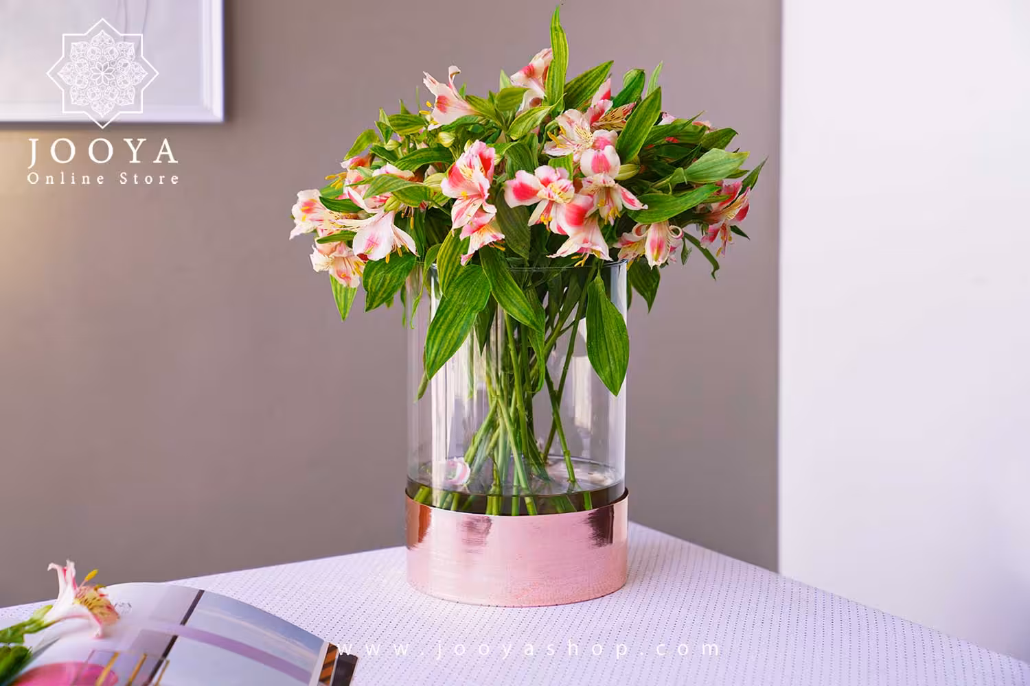 گلدان مسی اقاقیا