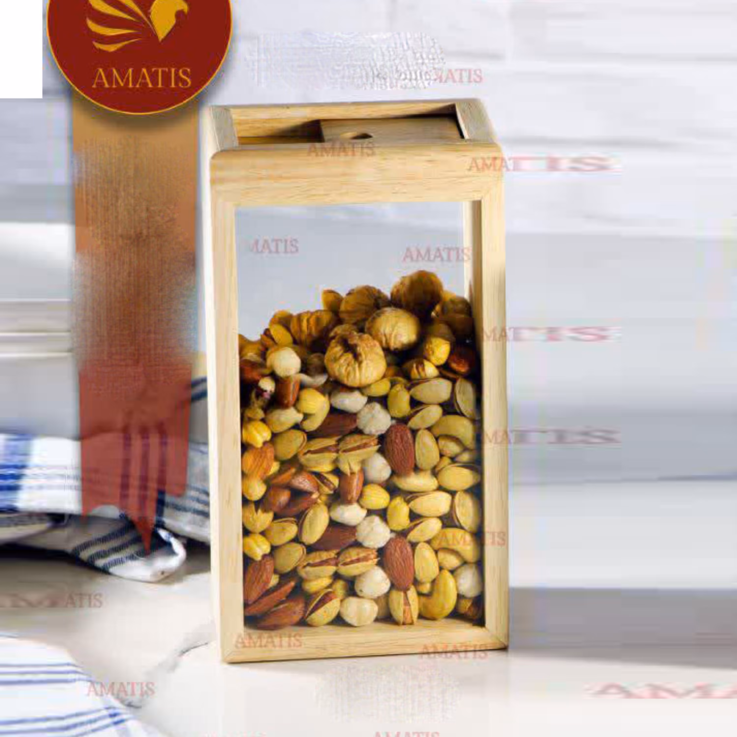 بانکه چوبی حبوبات بزرگ آماتیس مدل 130