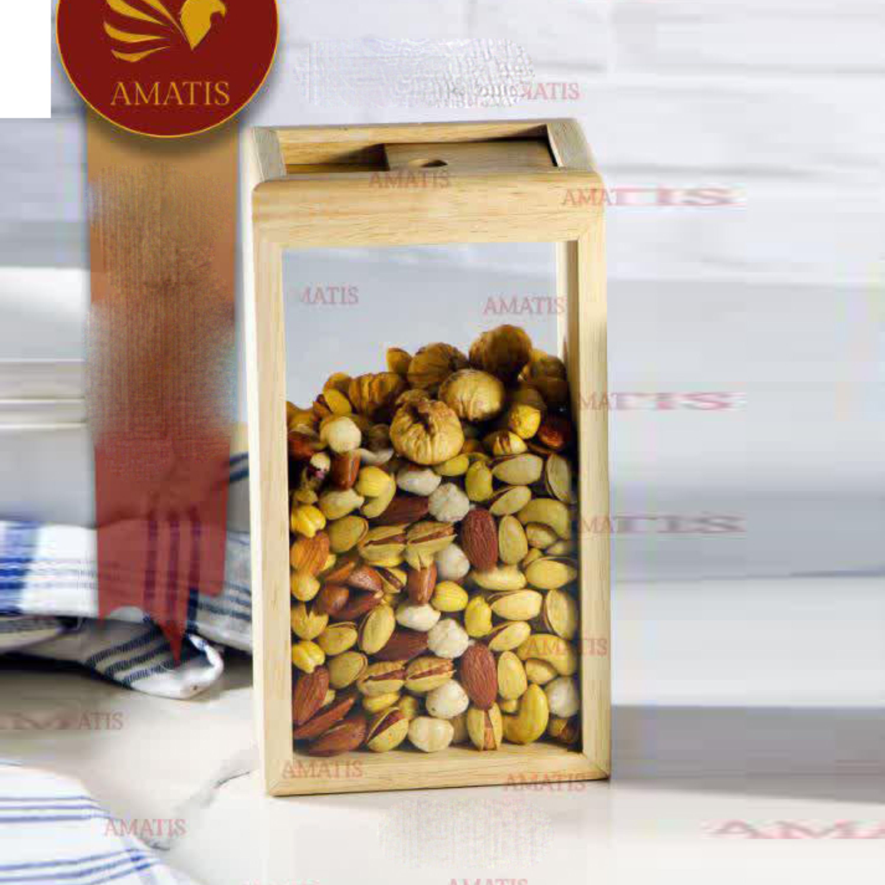 بانکه چوبی حبوبات بزرگ آماتیس مدل 130