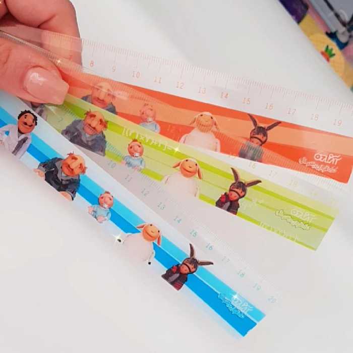 خط کش ،خط کش 20سانت،عروسکی،طرح ببعی،4رنگ 