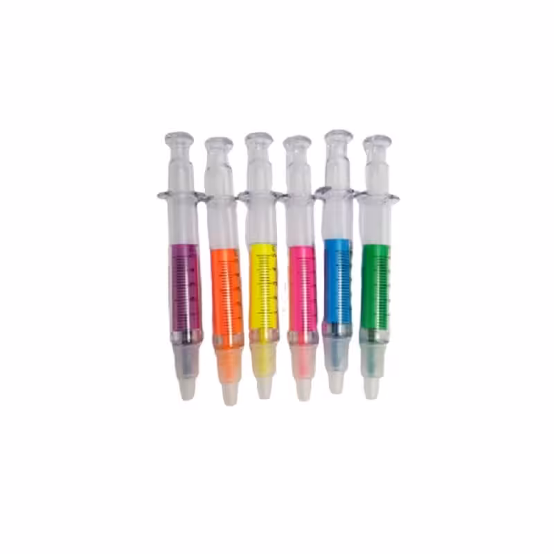 ماژیک هایلایت طرح سرنگ 6 رنگ