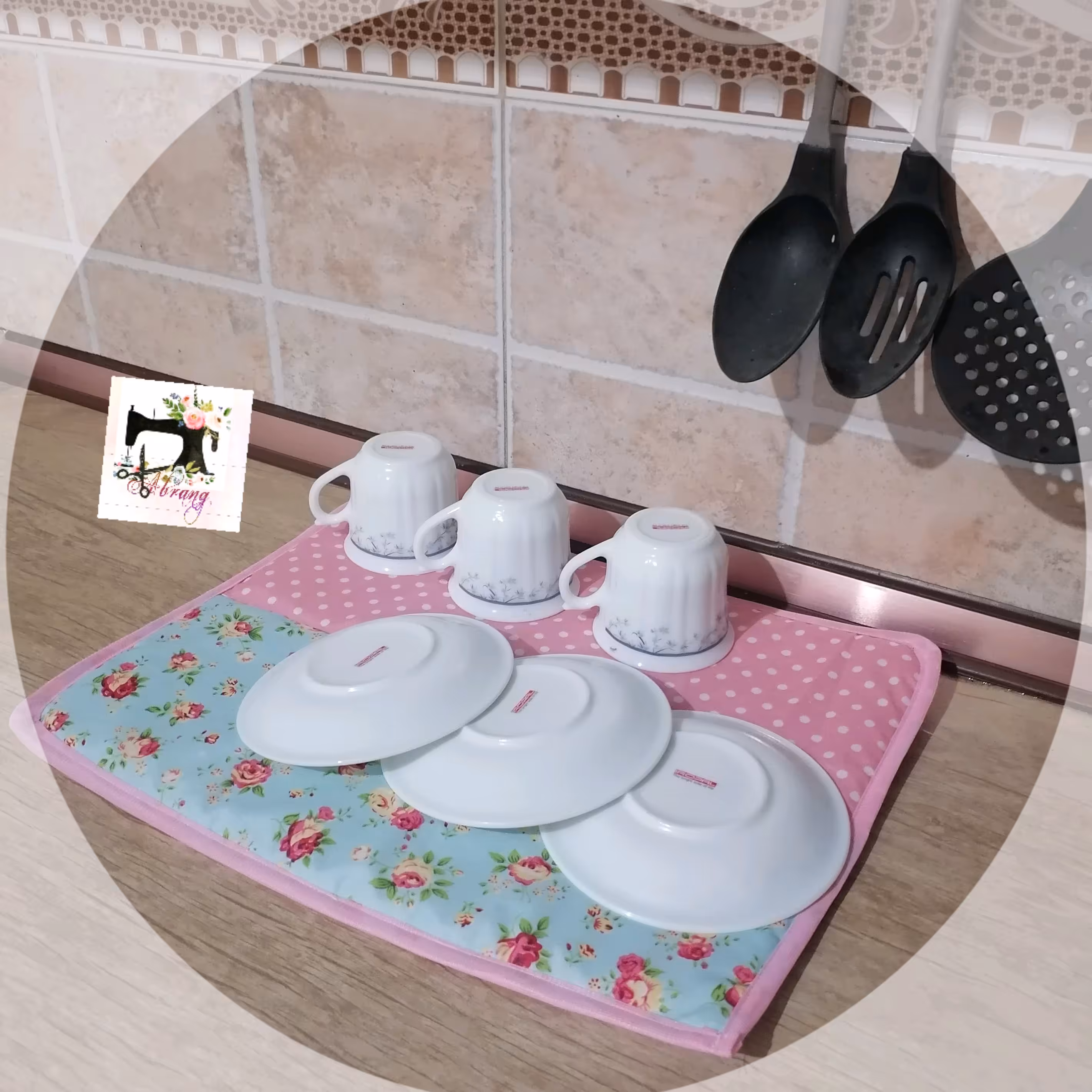 نمگیر کوچک چهار لایه ابعاد 45در35 مدل رز آبی اتمام موجودی 