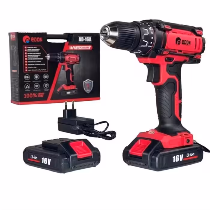 دریل پیچ گوشتی شارژی 16 ولت دو باتری ادون AD16A